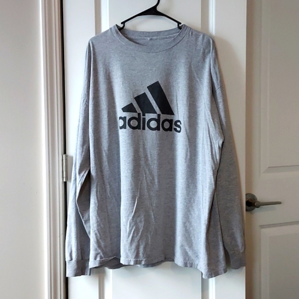 Adidas long sleeve tee grey black